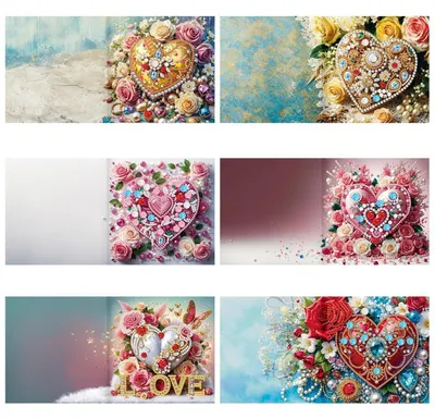 Image de Kit de cartes de vœux "Diamant Malerei" : fleurs, strass, kit de loisirs créatifs, idéal pour les anniversaires, Noël et la fête des mères