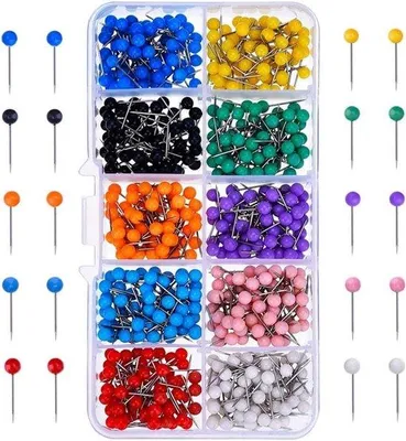 Image de Crayons et épingles colorés pour les travaux manuels, 500 pièces, en plastique