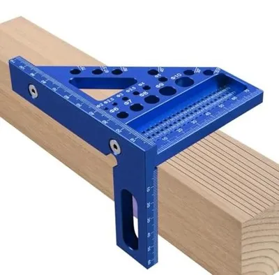Zdjęcie produktu dla Kątomierz kwadratowy 3D aluminiowy 22 5 90 do drewna DIY narzędzie