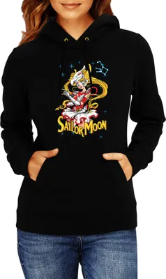 Produktbild von Damen Kapuzenpullover Japan Manga Anime Comics Animation Sailor Anime Manga Moon 16, Lady S / Schwarz