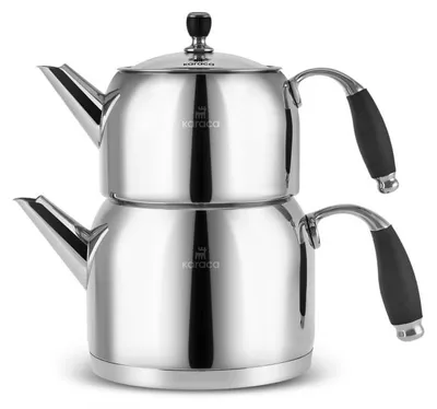 Productafbeelding van Karaca Stella roestvrijstalen theeset, inclusief waterkoker (2 liter) en theepot (1 liter)