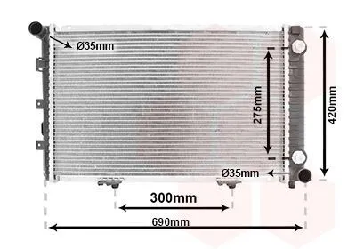 Produktbild von VAN WEZEL 30002061 Kühler Wasserkühler Motorkühler passend für MERCEDES-BENZ 190 (W201)