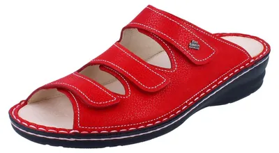 Productafbeelding van Finn Comfort, Fumane, Damen, Pantoffels, Finnslim, Signaalrood, NIEUW - Dameschoenen, Pantoffels / Teenslippers, Rood