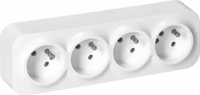 Produktbild von Vierfachsteckdose N/T Todo 2P+Z Ip20, Weiss - On-7210/W