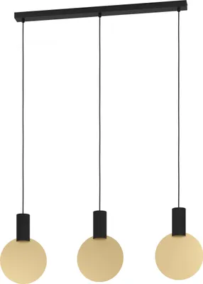 Produktbild von EGLO LED Hängelampe Sarona, Pendelleuchte Esstisch 3-flammig, Esszimmerlampe aus Metall, Hängeleuchte inkl. GU10-Leuchtmittel, warmweiß