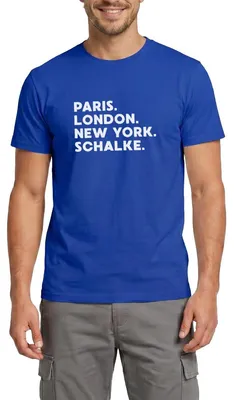 Produktbild von Spreadshirt Schalke Leidenschaft Weltstadt Fußball Männer T-Shirt, XL, Dunkelblau