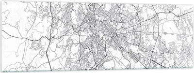 Produktbild von Bilder auf glas - Einteilig - Stadt Karte Rom - 160x50cm - Glasbilder - Wandbilder - Bilder - zum Aufhängen bereit - Wanddekoration aus Glas - Glas Bilder - Wandbild auf Glas - GAB160x50-4682