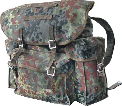 Produktbild von Bundeswehr Rucksack 40L Canvas Wanderrucksack Trekking Army BW Tasche Flecktarn