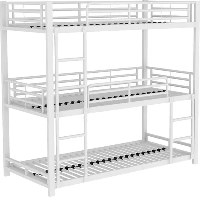Produktbild von Bettgestell Metallbett,Etagenbett,Eisenbett,Dreifach-Etagenbett für Kinder, Jugendliche und Erwachsene