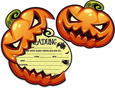 Zdjęcie produktu dla Zaproszenia na Halloween - zestaw 12 sztuk