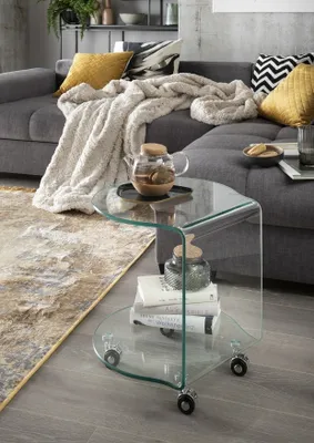 Produktbild von Beistelltisch >7/133< in Klarglas, Glas - 40x45x40cm (BxHxT)