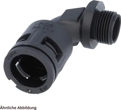 Produktbild von FLEXA FVB90 Schnellverschraubung 90 Grad Bogen Gewinde M50x1,5 für Schlauch-Außendurchmesser 42,5mm konisch dichtend