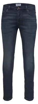 Produktbild von ONLY & SONS Slim Fit Jeans Basic Denim Hose ONSLOOM Tapered Trousers Stoned Washed Größe: 34W / 30L