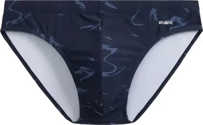 Produktbild von Sestimi Herren-Badeslips KMT-339 | Schwarz mit Print | Sportlicher Schnitt, Innentunnel mit Kordel, Futter | 80% Polyamid, 20% Elasthan | Größe S-XXL