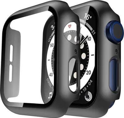 Produktbild von Hülle für Watch 42mm Serie 3 Serie 2 Serie 1 - Zwart Hartschutz Displayschutzfolie Phonillico®