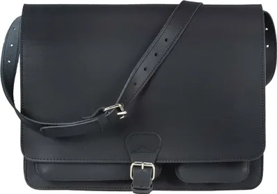 Produktbild von Ruitertassen Umhängetasche Leder 40x30cm Posttasche Messenger Lehrertasche schwarz Damen Herren Männer Frauen für Schule Beruf Uni