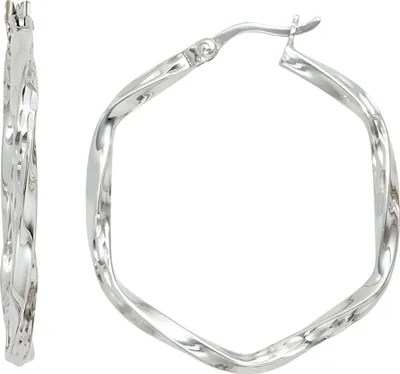 Produktbild von JOBO Creolen 925 Sterling Silber rhodiniert diamantiert Ohrringe