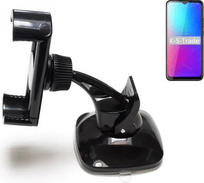 Produktbild von K-S-Trade kompakte Handy-Halterung Windschutzscheibe kompatibel mit Blackview BV5100 Pro Armaturenbrett schwarz Autohalterung KFZ Halter