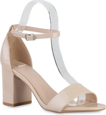 Produktbild von VAN HILL Damen Klassische Sandaletten Elegante Absatz-Schuhe 840918, Farbe: Beige, Größe: 38