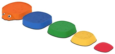 Image de Balançoire pour enfants, 5 pièces | Couleur : Bleu et orange | Dimensions : 33,5 x 37,8 x 8,5 cm