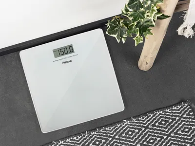 Produktbild von Tristar WG-2419 Personenwaage, Elektronische Personenwaage, 150 kg, 100 g, Transparent, Weiß, kg, lb, ST, Quadratisch
