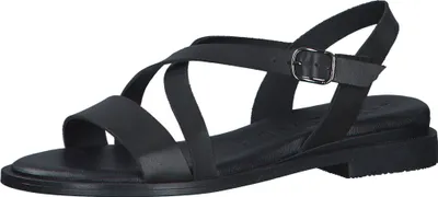 Produktbild von Tamaris Damen Sandale Leder breite gekreuzte Riemen 1-28111-42, Größe:40 EU, Farbe:Schwarz
