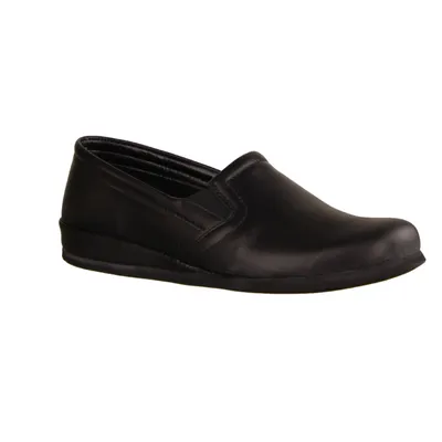 Produktbild von Rohde 6402-90 Herren Hausschuh, Schwarz, Leder, NEU, Kaltfutter - Haus - hüttenschuhe Herren Hausschuhe, Schwarz, leder (softnappa)