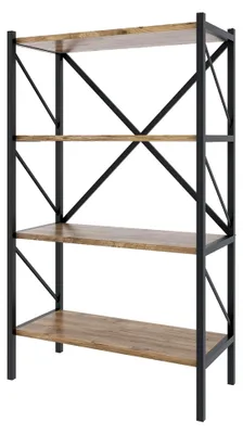 Produktbild von Aufbewahrungsregal aus Holz und Metall mit 4 Fächern