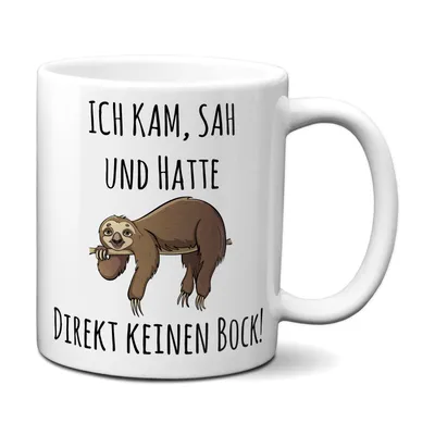 Produktbild von TassenKing Tasse mit Spruch Ich kam, sah und hatte direkt keinen Bock! - Geschenk für Arbeitskollegen, Kollegin, Chef, Chefin Sprüche Tassen lustig