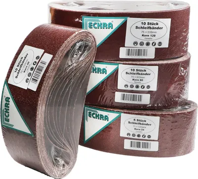Produktbild von Eckra Schleifband MIX 75x533 mm 35 Schleifbänder Korn 24-40-80-120 Sortiment