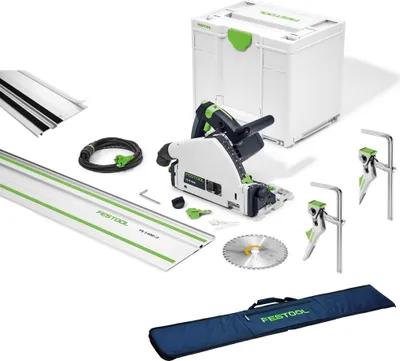 Produktbild von Festool Tauchsäge TS 55 FEBQ Plus FS 577010 + Tasche Hebelzwinge Splitterschutz