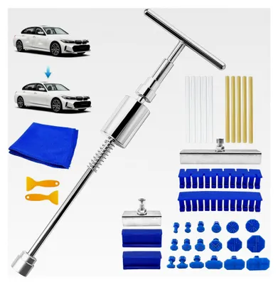Produktbild von 34-teiliges Set für die Dellenreparatur ohne Lackierung, Auto Ausbeulwerkzeugset für Fahrzeugdellen