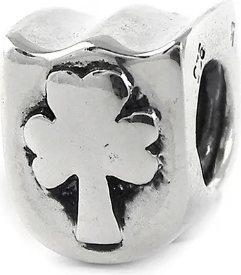 Produktbild von CarloBiagi Bead Charm Schmuck Element Kleeblatt 925 Echt Silber BBS082