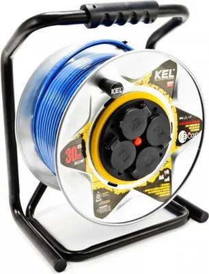 Produktbild von Metall-Verlängerungskabeltrommel KEL PB-HEAVY/D/30M/3X1.5/H07BQ-F/BLAU 30m W-97239