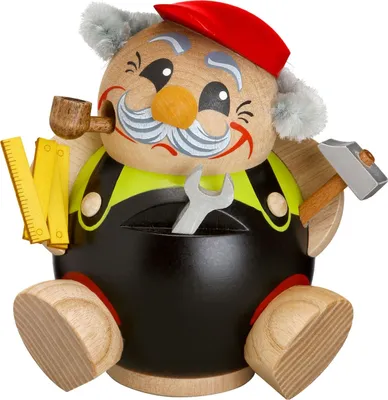 Produktbild von Heimwerker - Kugelräucherfigur (12cm) Räuchermann von Seiffener Volkskunst