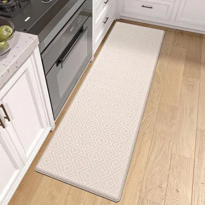 Produktbild von Famanu Küchenteppich waschbar, rutschfest, PVC-Küchenläufer - Beige, 44 x 150 cm