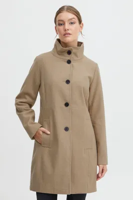 Produktbild von OXMO OXValerine - 21800100ME Damen Wintermantel Wollmantel Winterjacke