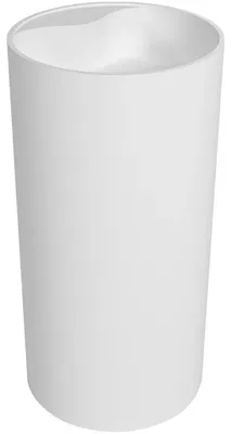 Imagen del producto de CERANO - Lavabo de mármol Soho, de pie, blanco mate, Ø 45 x 90 cm