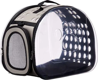 Zdjęcie produktu dla MASCOW | Torba transportowa dla zwierząt - Torba transportowa dla psa - 33 x 20 x 43 cm - Szara - Torba transportowa dla kota - Składana