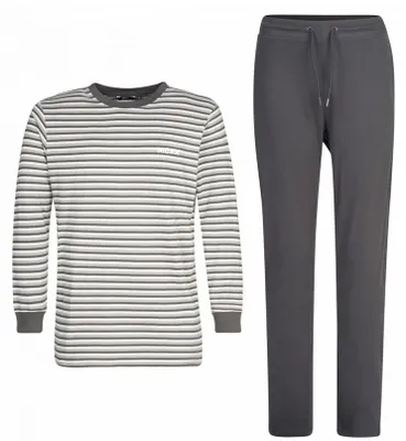 Produktbild von Mexx Männer Pjama Schwarz Grau, Größe:XL