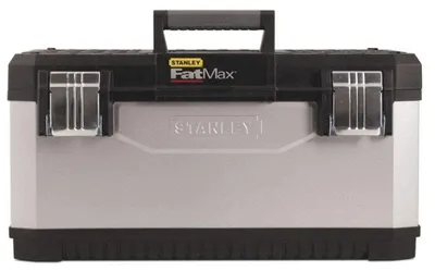 Productafbeelding van Stanley - Gereedschapskist "Fatmax", metalen, AW390 (29,5 cm x 66,2 cm x 29,3 cm) (zilver/zwart)