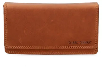 Produktbild von Herrengeldbörse echtes Leder Hill Burry schwarz rot Druckknopf Black B UNICA 17x10x3 cm HILB-4006-ING-13-NERO