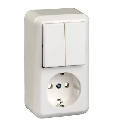 Produktbild von Schneider Electric AP-Kombi-Serienschalter 388504 10/16A CONTURA reinweiß