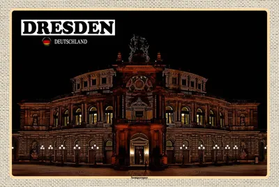 Produktbild von vianmo Holzschild 12x18 cm Dresden Sächsische Schweiz Bildmotiv Reisemotiv Abenteuer Reisen
