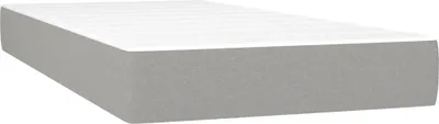 Produktbild von vidaXL Taschenfederkernmatratze Mittel Hellgrau 100x200x20 cm Stoff