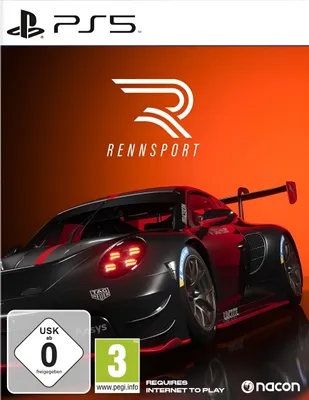 The image shows the cover art for a PlayStation 5 racing game, featuring a sports car and game branding.