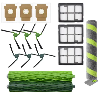Produktbild von VERCO Ersatzteile für iRobot Max 700 705 706 Combo Zubehör Ersatz Bürsten Set HEPA Filter Staub Beutel Wisch Mopp Seitenbürste