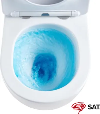 Produktbild von SAT Fusion Wand-WC spülrandlosTornado Flush Whirlflush Softclose wassersparend leise 36 x 31,5 x 49 cm, weiß