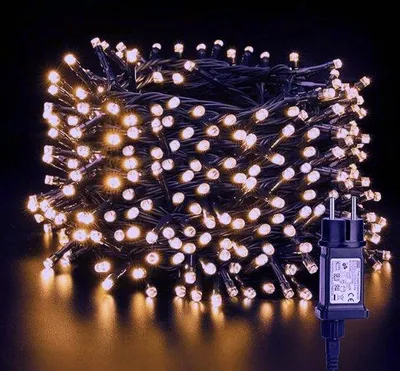 Immagine prodotto di Ghirlande luminose da esterno 50 m con 500 LED, 8 modalità – Illuminazione resistente alle intemperie per interni ed esterni – Luce bianca calda per giardino, balcone, matrimoni e decorazioni per feste
