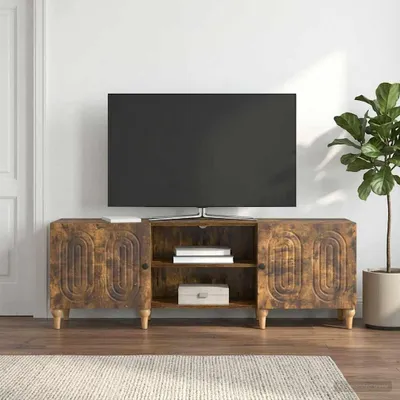 Zdjęcie produktu dla Szafka pod telewizor vidaXL, dąb wędzony, 150 x 31 x 50 cm, materiał drewnopochodny